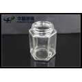 295ml Hexagonal Glass Mason Jam Jar with Sealed Metal Lid